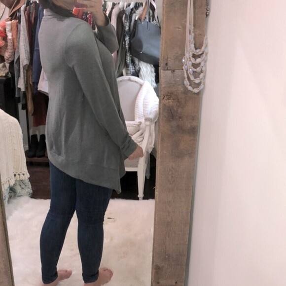 LOGO size medium grey cozy zip up jacket - Picture 3 of 6